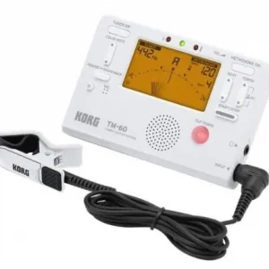 KORG TM-60C WH digitální ladička/metronom + kontaktní mikrofon CM-200, barva bílá Ověřený